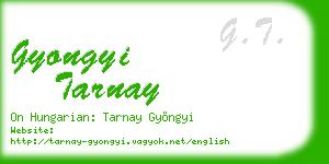 gyongyi tarnay business card
